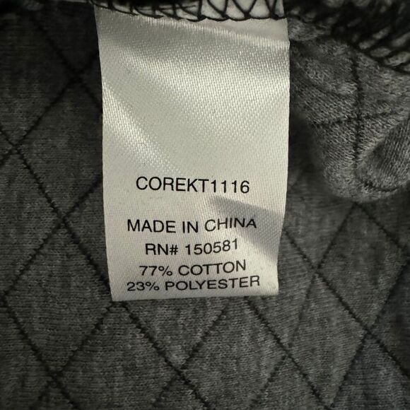 FLAG & ANTHEM Mens Quilted Snap Pullover Knit Dark Charcoal Gray NWT Medium - Picture 7 of 8